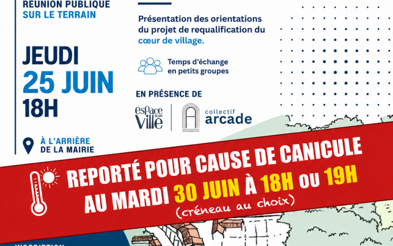réunion publique centre village - reportée