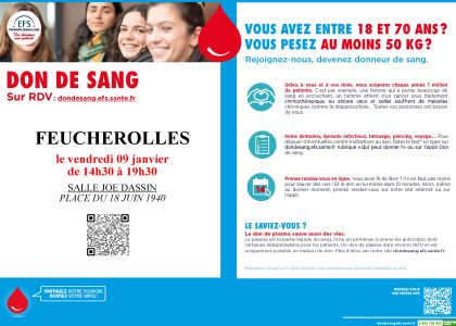 Don du sang 09 janvier