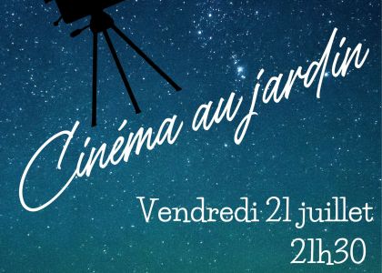 Affiche ciné au jardin