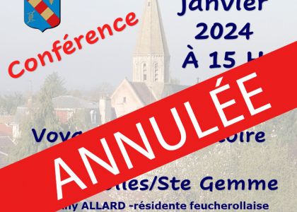 Conférence histoire Feucherolles Ste Gemme - Annulée