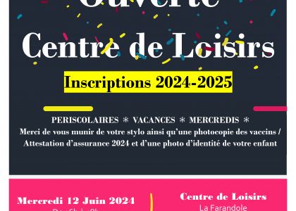 Porte ouverte centre de loisirs 2024