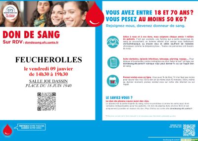 Don du sang 09 janvier