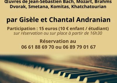 Récital Dimanche 11 octobre à 17h