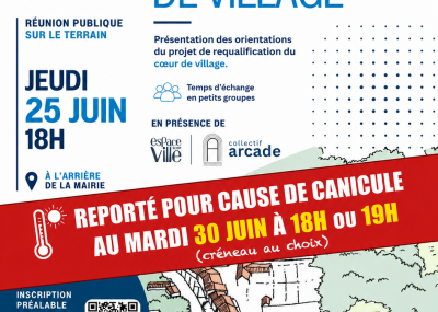 réunion publique centre village - reportée