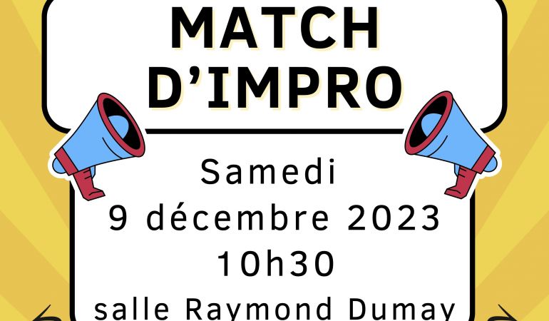 EMM - Affiche match impro téléthon 2023