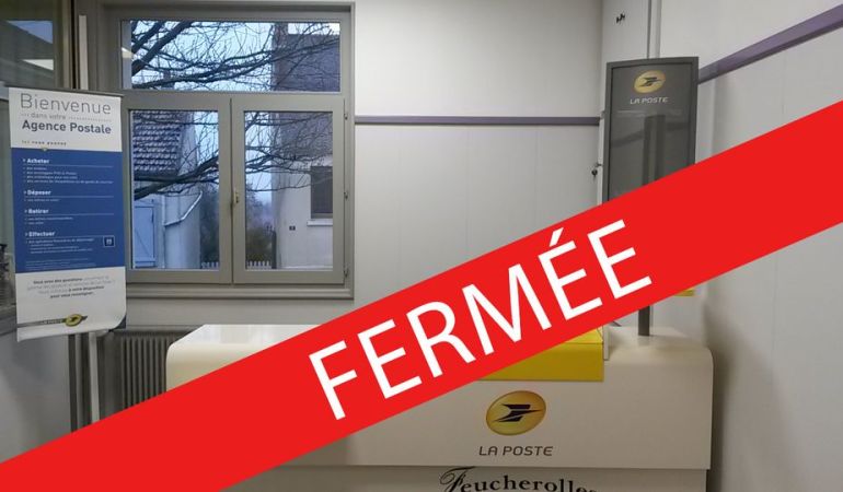 Agence postale fermée