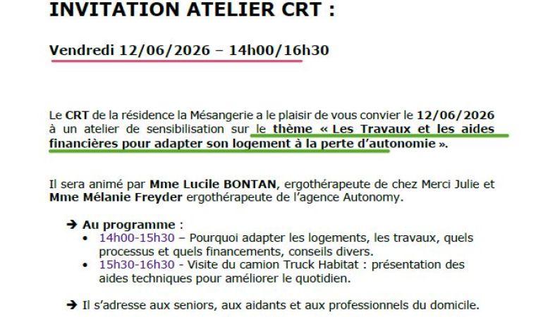 Atelier de sensibilisation