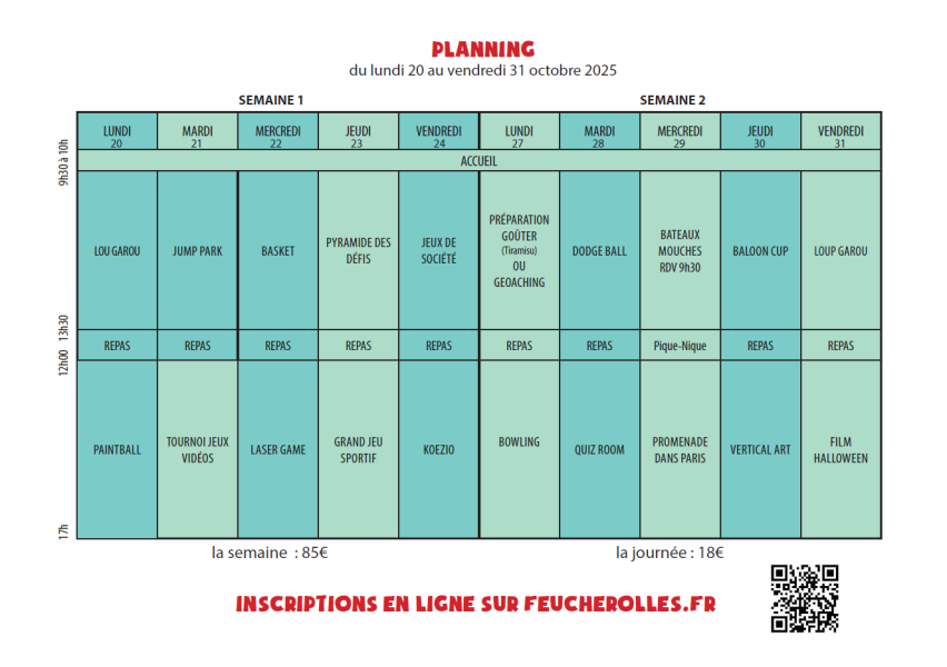 planning automne 2025