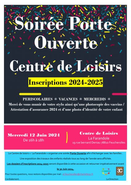 Porte ouverte centre de loisirs 2024