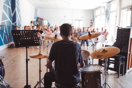 Photo concert batterie école de musique